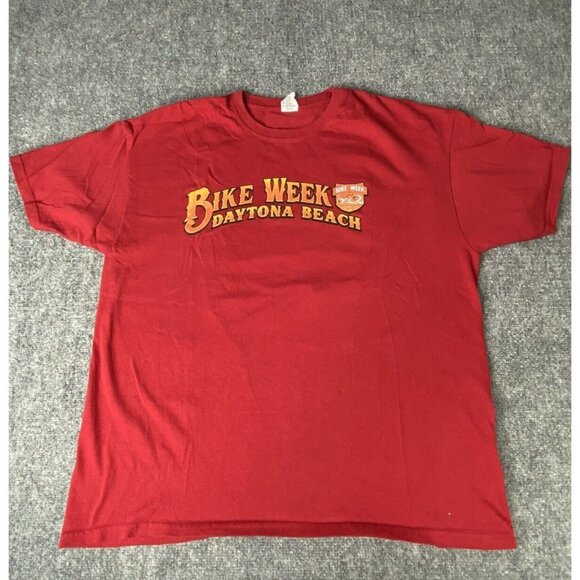 Daytona Beach 2012 Shirt 71st Annual Bike Week Mens XL Red Motorcycle T-shirt - Picture 2 of 11